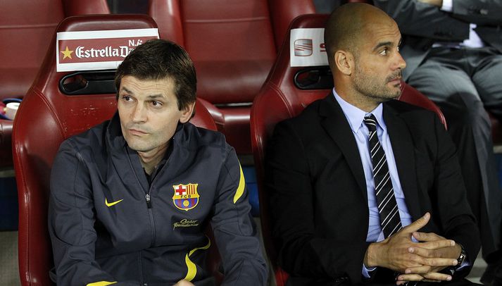 Tito Vilanova og Pep Guardiola.