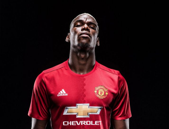 Paul Pogba í búningi Manchester United.