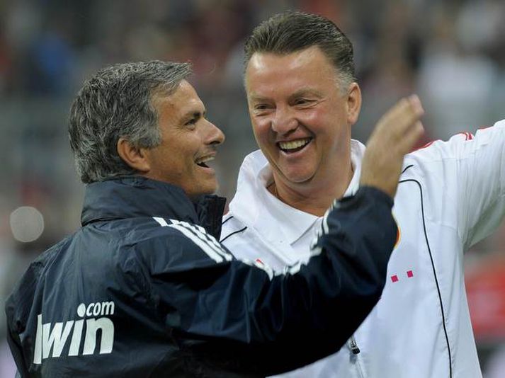 Jose Mourinho og Louis van Gaal, þjálfari Bayern.
