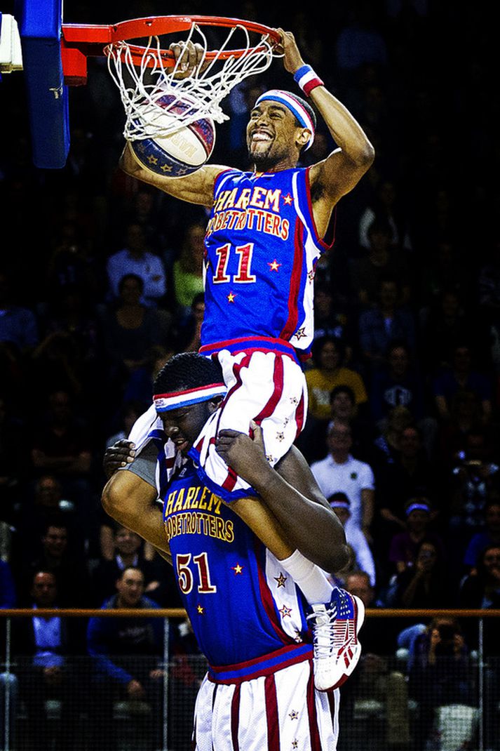 Leikmenn Harlem Globetrotters.