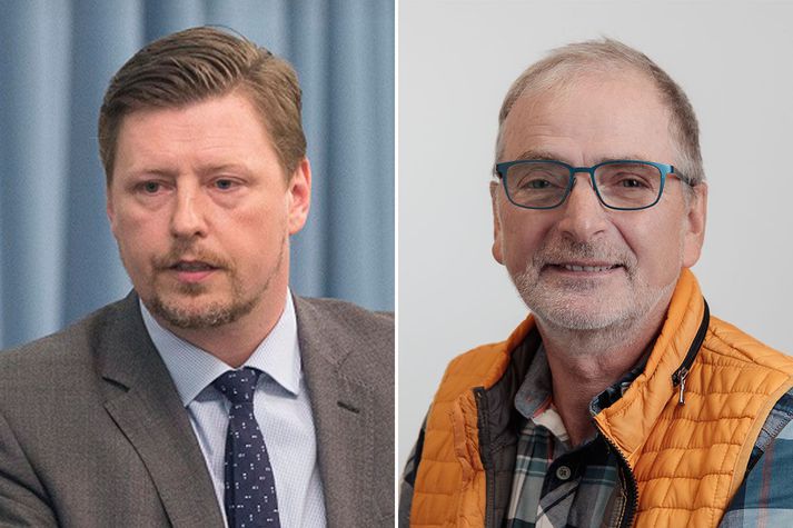 Höskuldur Þór Þórhallsson og Magnús Traustason. Til að fá niðurstöðu úrskurðarnefndar lögmanna hnekkt þarf Höskuldur að fara í mál við Magnús.