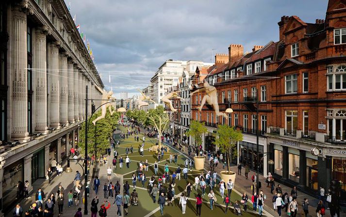 Svona sér borgarstjóri Lundúna Oxford Street fyrir sér.