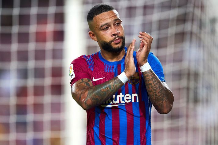 Memphis Depay í leik með Barcelona á síðasta ári. 