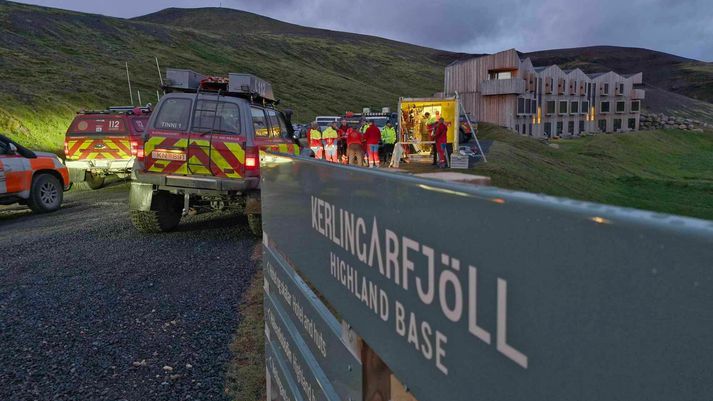 Umfangsmikil leit var við Kerlingarfjöll fyrir rúmri viku.