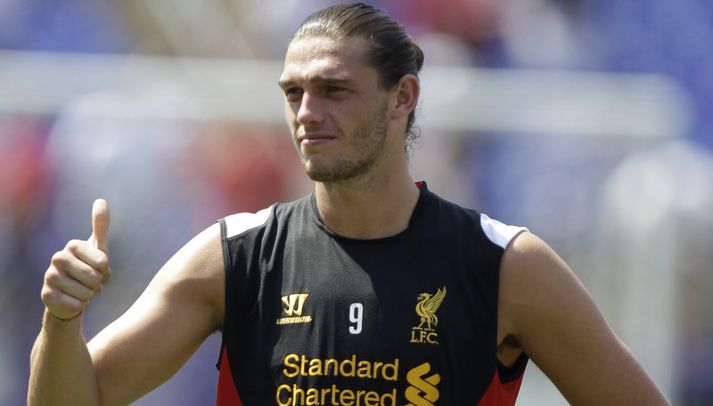 Andy Carroll skemmti sér vel í Bandaríkjunum.