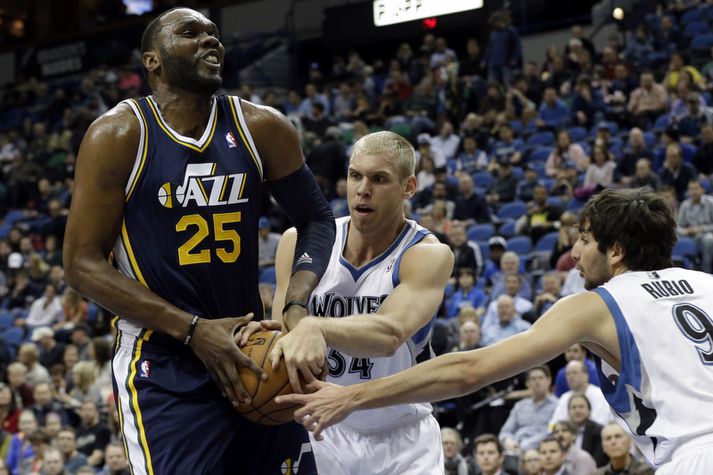 Al Jefferson hjá Utah Jazz.