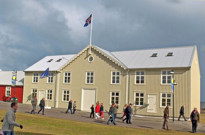 Bryggjuhúsið, sem er elsti hluti Duushúsalengjunnar, var byggt sem pakkhús 1877. Jólatrésskemmtunin verður haldin þar næsta sunnudag milli kl. 15 og 16.