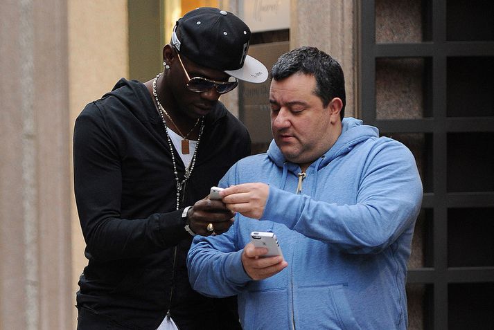 Mario Balotelli og Mino Raiola.