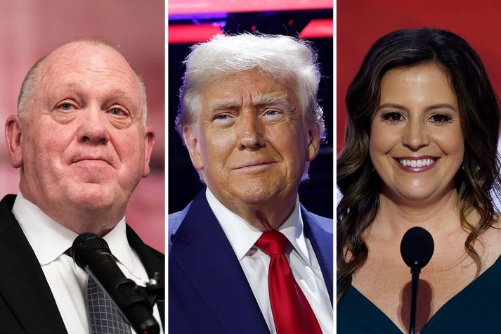 Tom Homan, Donald Trump, og Elise Stefanik.