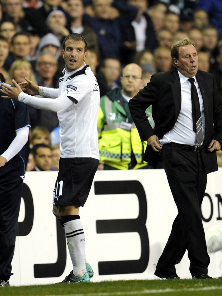 Rafael van der Vaart skömmu áður en hann fékk að líta rauða spjaldið.