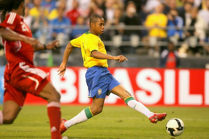 Robinho í leik með brasilíska landsliðinu.