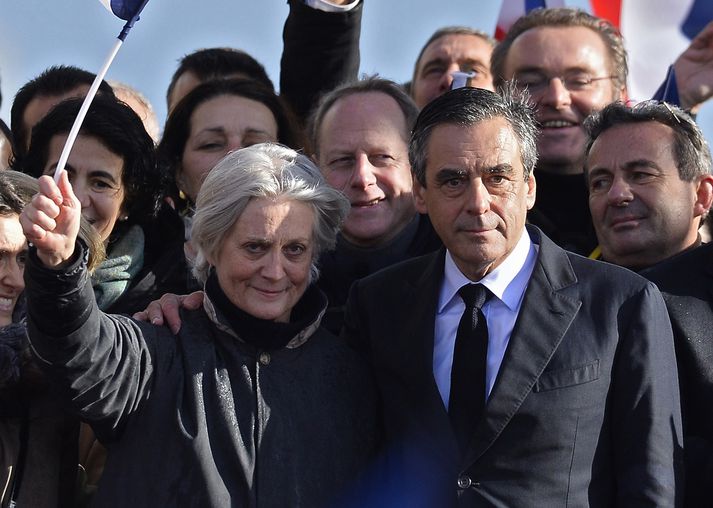 Fillon-hjónin, Penelope og Francois, sem sökuð eru um spillingu.