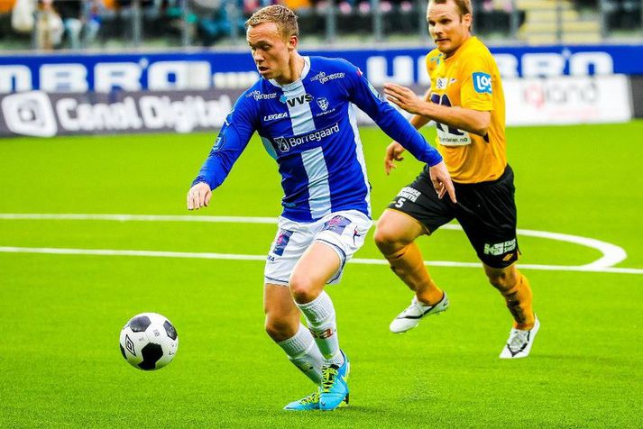 Guðmundur Þórarinsson stóð sig vel hjá Sarpsborg en er nú mættur til Danmerkur.