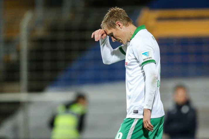 Aron Jóhannsson spilaði lítið með Werder Bremen á sínum tíma vegna erfiðra meiðsla.