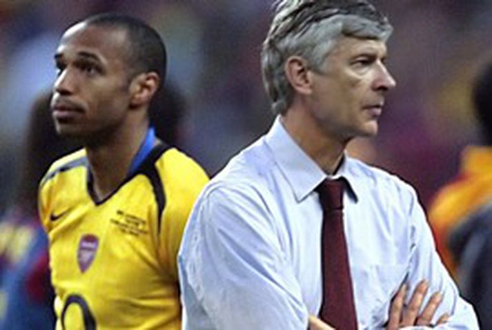 Arsene Wenger og Thierry Henry voru daufir í dálkinn eftir leikinn