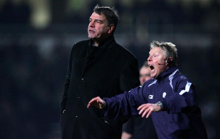 Sam Allardyce ásamt Sammy Lee, aðstoðarmanni sínum.