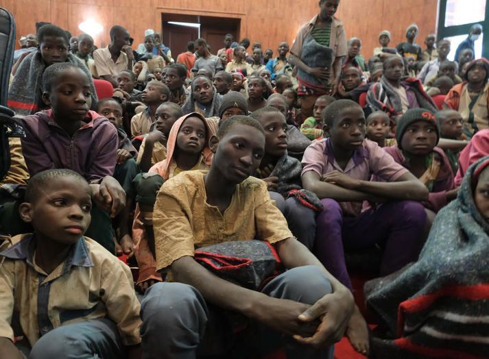 Boko Haram slepptu um 300 drengjum í desember sl. eftir að hafa rænt þeim úr skóla í Kankara í Nígeríu.