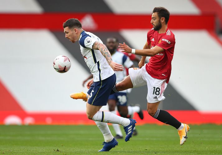 Það hefur gengið ágætlega í síðustu tveimur leikjum Pierre-Emile Højbjerg. 6-1 sigur á Man Utd á Old Trafford og svo 4-0 sigur gegn Færeyjum á miðvikudaginn var.