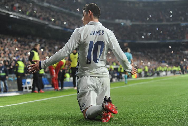 James Rodríguez verður áfram á Bernabéu.