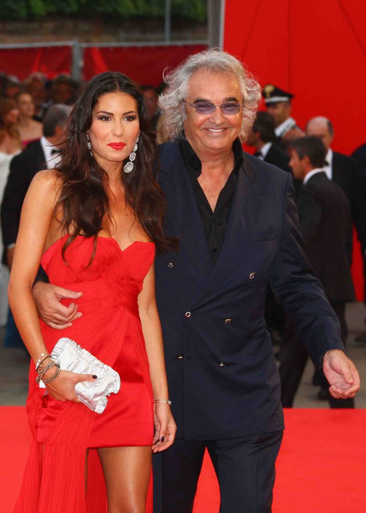 Flavio Briatore ásamt eiginkonu sinni Elisabetu Gregiraci.