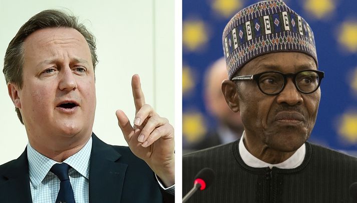 David Cameron og Muhammadu Buhari.