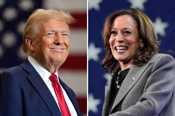 Donald Trump og Kamala Harris.