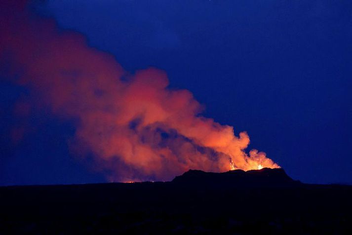 Eldgos við Sundhnúksgígaröðina.