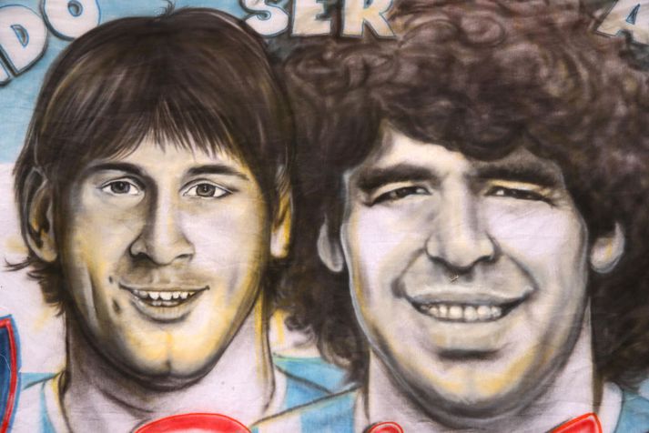 Messi og Maradona eru dáðustu synir Argentínu.