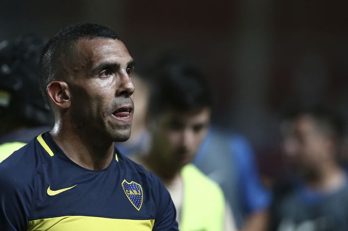 Tevez í treyju Boca.