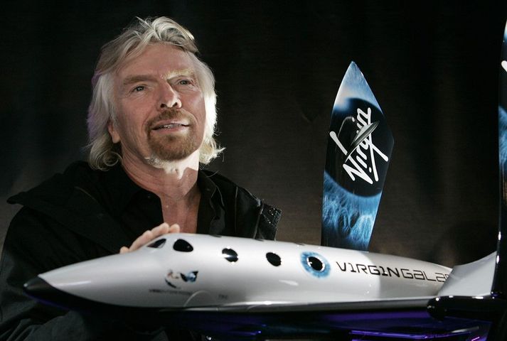 Richard Branson er maðurinn á bak við Virgin Galactic.