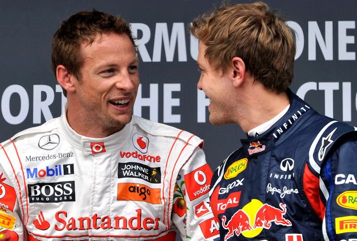 Jenson Button og Sebastian Vettel.