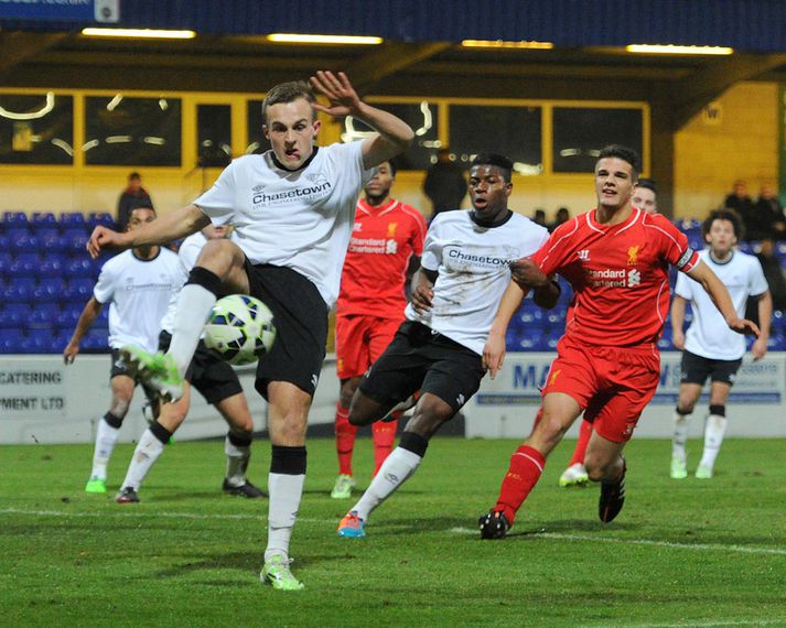 Vernam í leik með U-21 liði Derby.