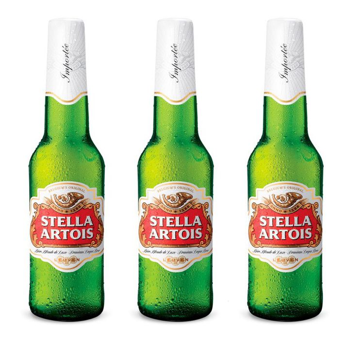 Stella Artois í gleri.