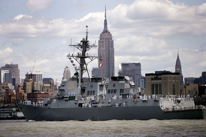 USS Mason á Hudson ánni.