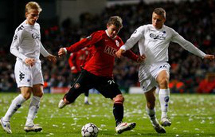 Ole Gunnar Solskjær og félagar í Man Utd gerðu ekki góða ferð til Köben í kvöld og töpuðu 1-0