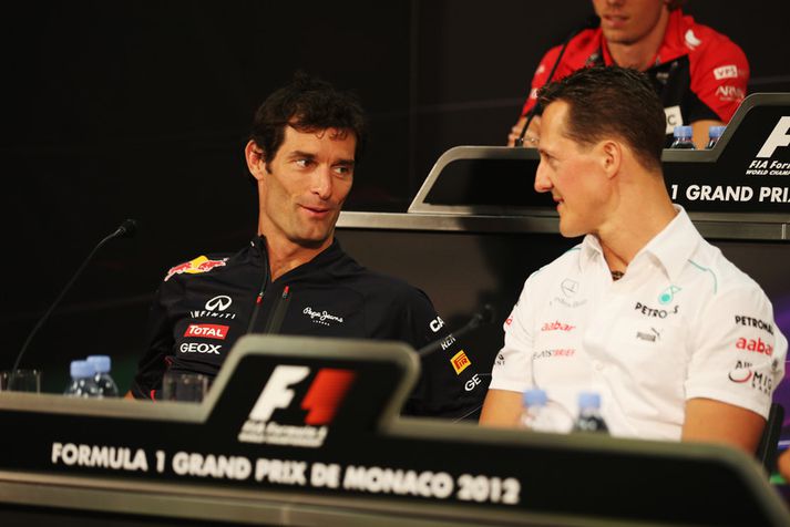 Webber og Schumacher í Mónakó.