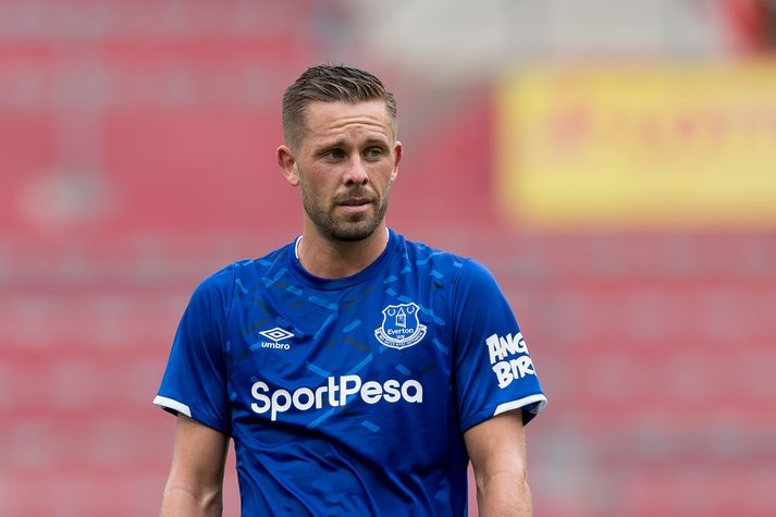 Gylfi í leik með Everton á undirbúningstímabilinu.