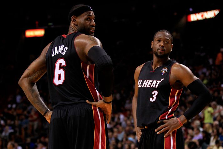 Dwyane Wade og LeBron James.