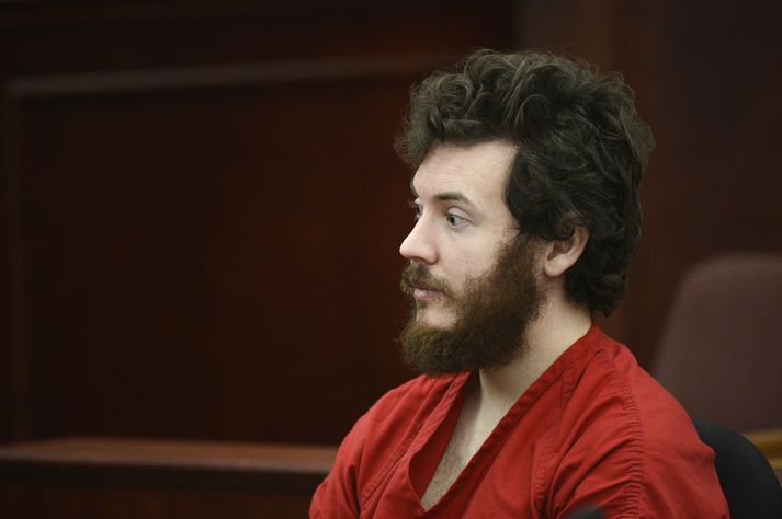 James Holmes í réttarsalnum.