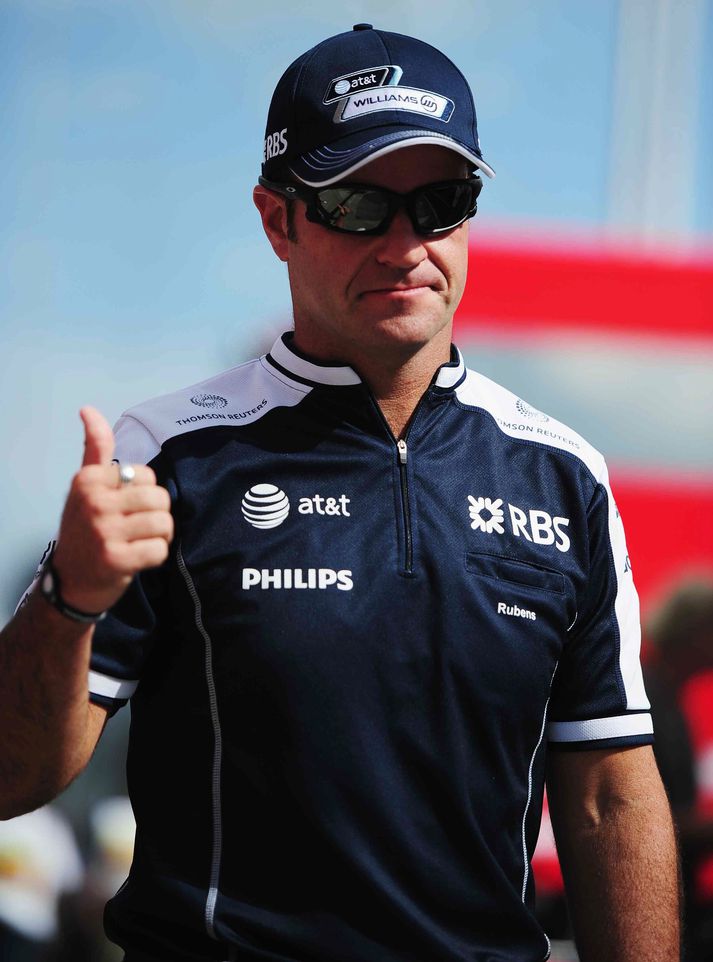 Rubens Barrichello ekur með Williams.