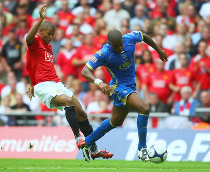 Frazier Campbell í leik með Manchester United.