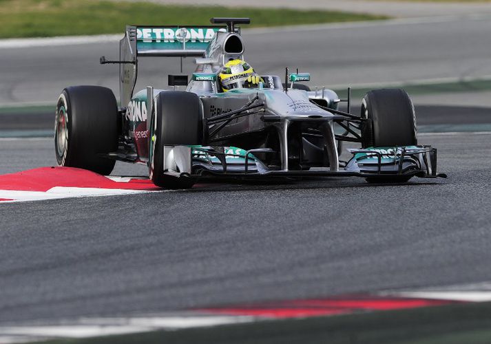 Rosberg var fljótari en aðrir á æfingum gærdagsins.