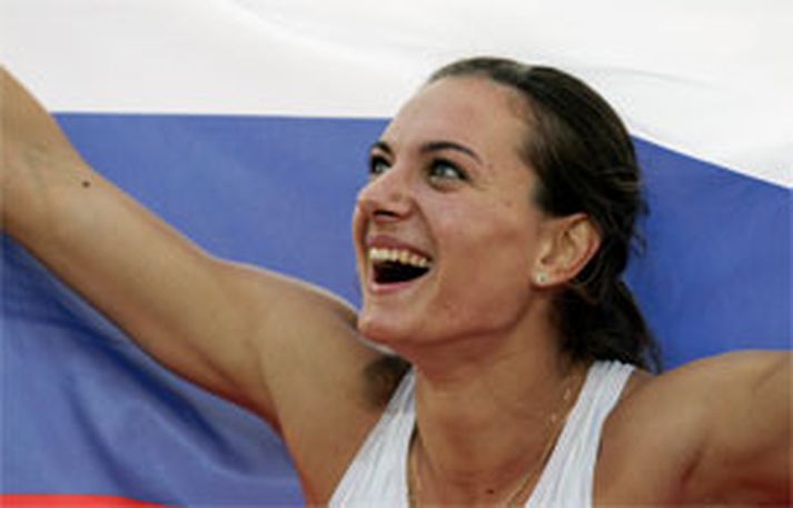 Yelena Isinbayeva setti enn eitt heimsmetið í dag