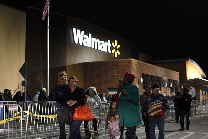 Svarti föstudagur hefur iðulega verið vel sóttur í verslunum Walmart undanfarin ár.