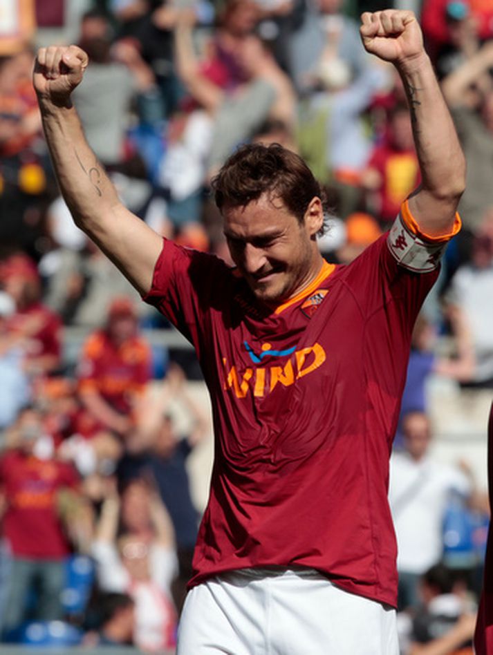 Francesco Totti, fyrirliði Roma-liðsins.