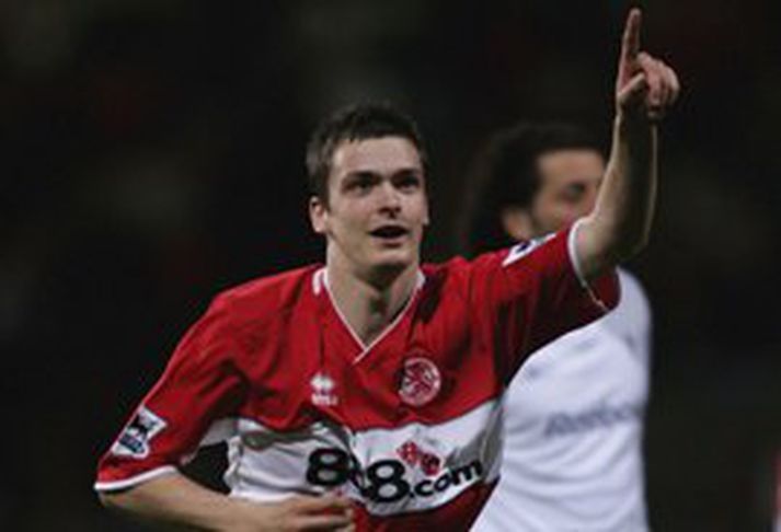 Adam Johnson skoraði mark Boro í kvöld