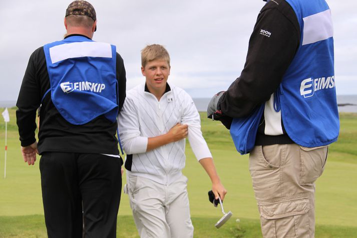 Bjarki Pétursson úr GB lék frábært golf á Hólmsvelli í Leiru um helgina. Hann endaði á -8 eftir 36 holur.