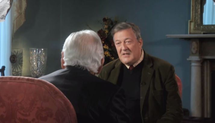 Stephen Fry vandaði guði kristinna manna ekki kveðjurnar.