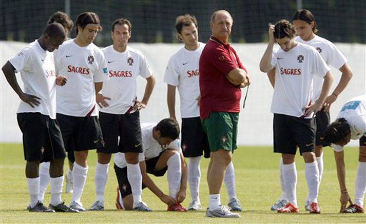 Luiz Felipe Scolari, þjálfari portúgalska landsliðsins sem er að fara spila við Angóla.