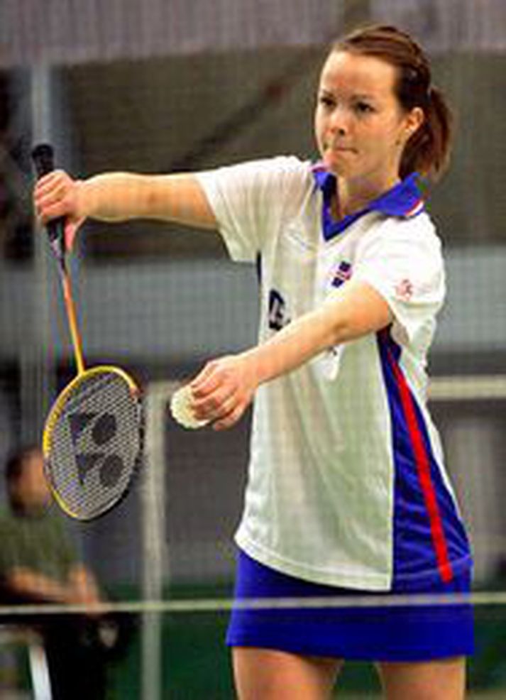 Tinna er þrefaldur Íslandsmeistari í badminton.